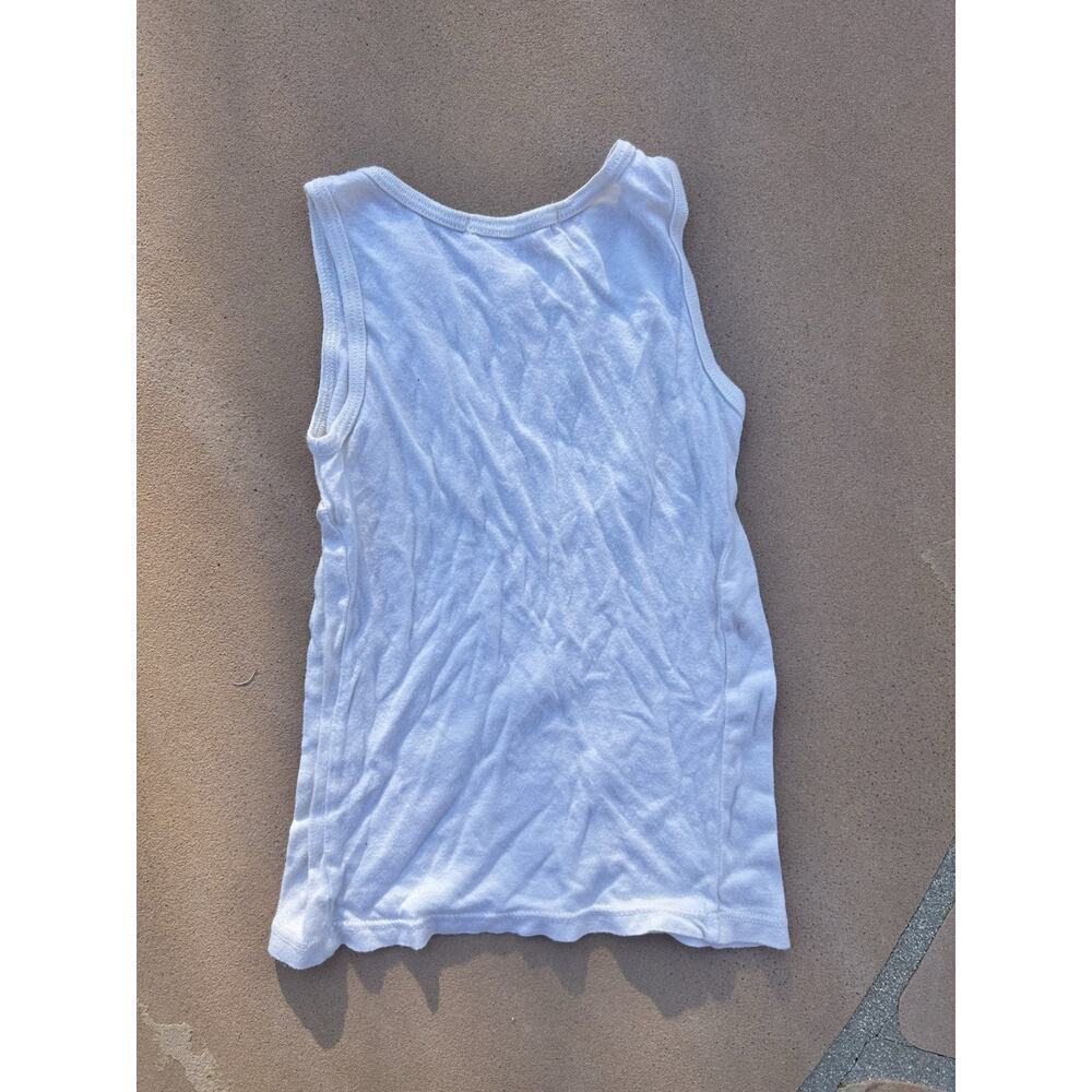 Lennon + Wolfe Toddler Tank Top White Basic Shirt